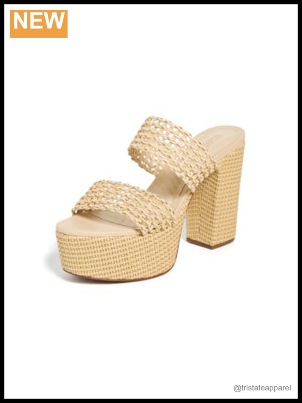 Women's Leather Platform Heeled Sandals